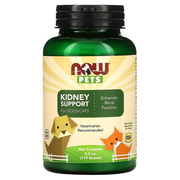 NOW Foods‏, Pets, Kidney Support Powder for Dogs & Cats, 4.2 oz (119 g)