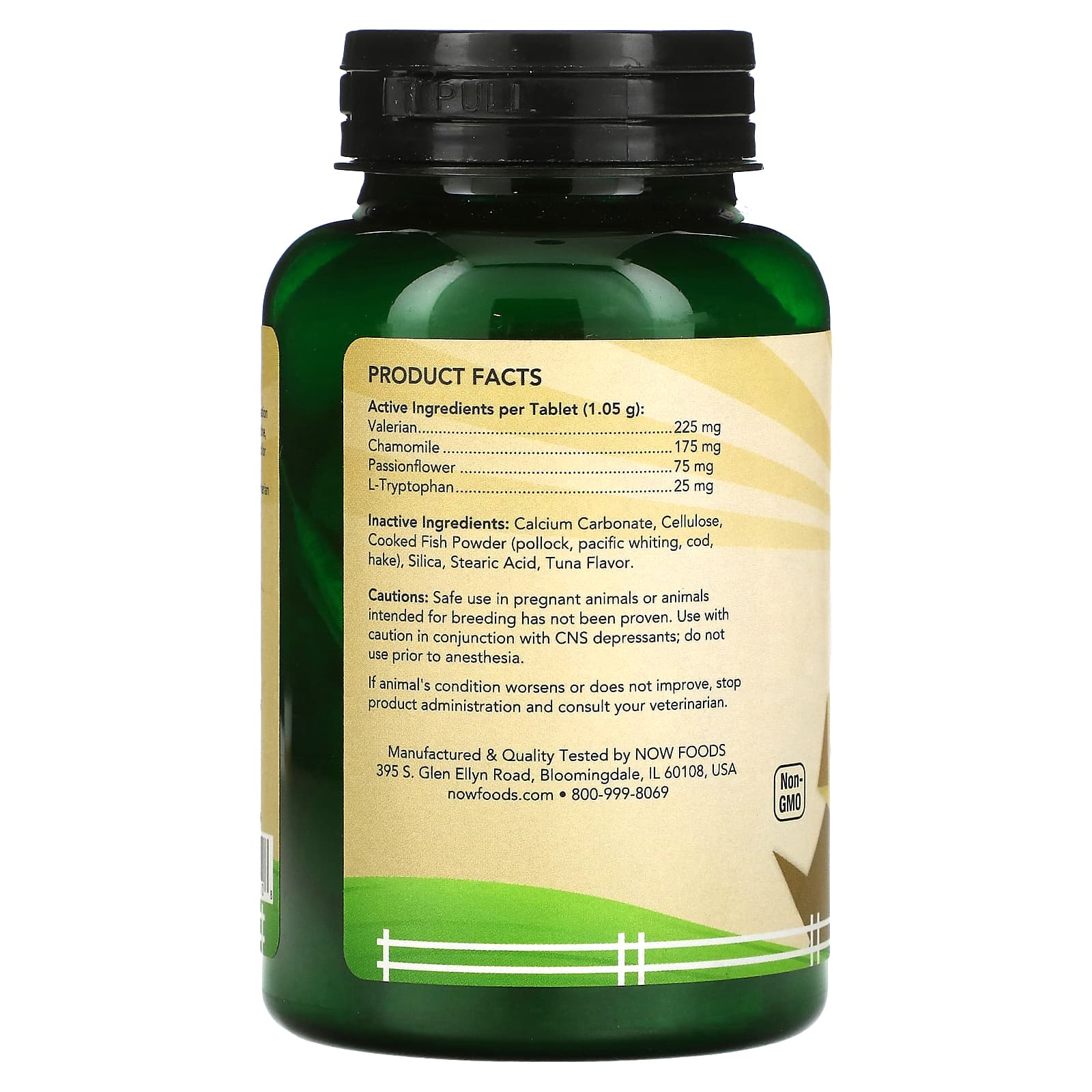 NOW Foods, Pets, Pet Relaxant for Dogs/Cats, 90 Chewable Tablets, 3.33