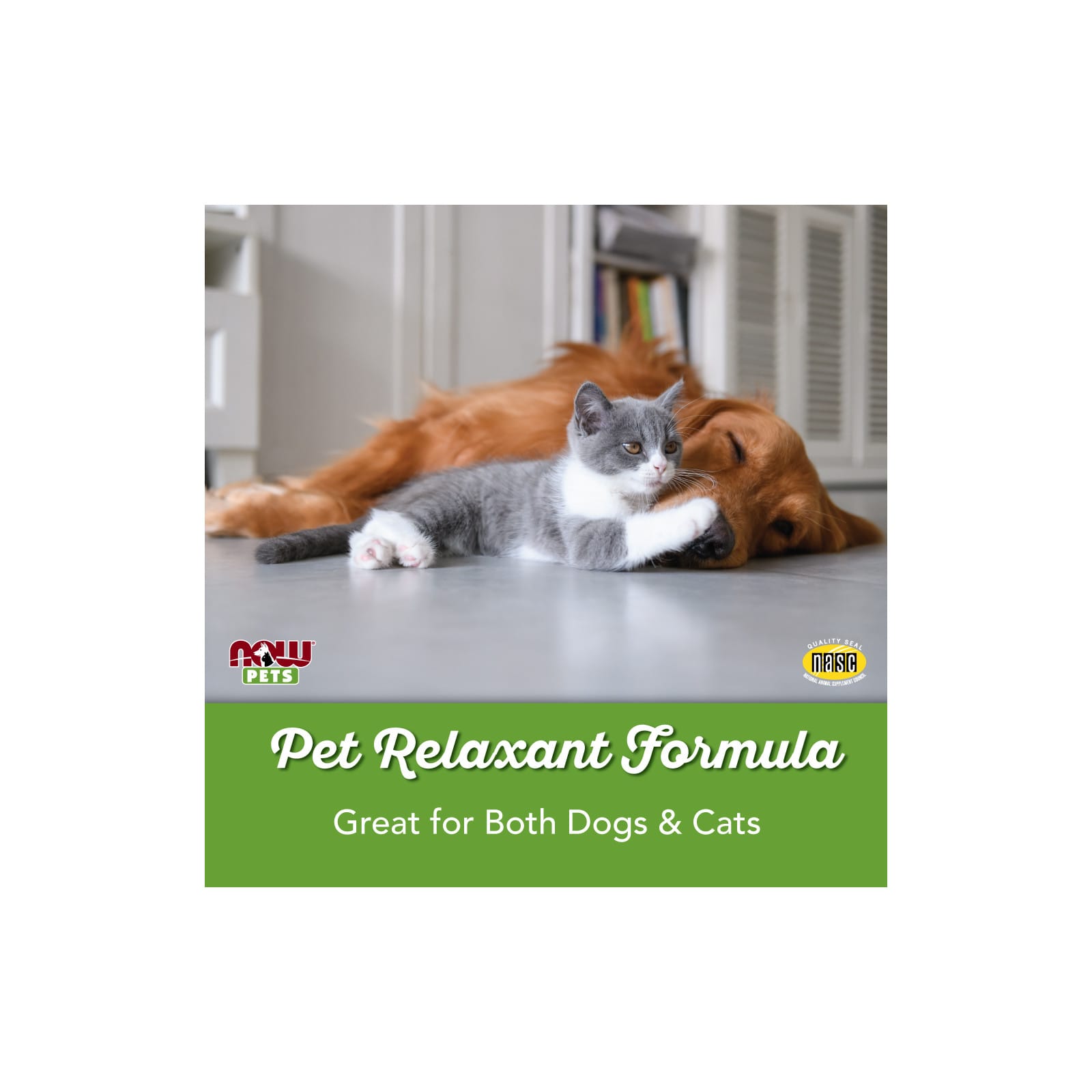 NOW Foods, Pets, Pet Relaxant for Dogs/Cats, 90 Chewable Tablets, 3.33