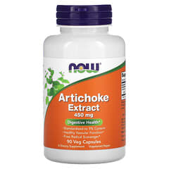 NOW Foods, Extracto de alcachofa, 450 mg, 90 cápsulas vegetales