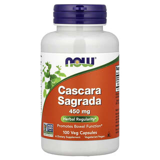 NOW Foods, Cáscara Sagrada, 450 mg, 100 cápsulas vegetales