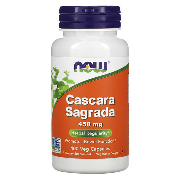 NOW Foods, Cáscara Sagrada, 450 mg, 100 cápsulas vegetales
