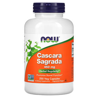 NOW Foods, Cascara sagrada, 450 mg, 250 capsules végétariennes
