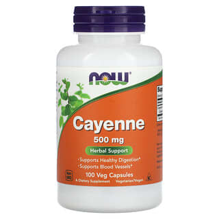 NOW Foods, Cayenne, 500 mg, 100 Veg Capsules