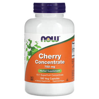NOW Foods, Cherry Concentrate, 750 mg, 180 Veg Capsules