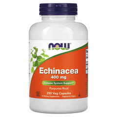 NOW Foods, Equinácea, 400 mg, 250 cápsulas vegetales