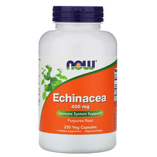 NOW Foods, Equinácea, 400 mg, 250 Cápsulas Vegetais