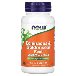 NOW Foods, Echinacea & Goldenseal Root, 225 mg, 100 Veg Capsules