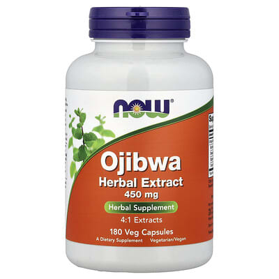 NOW Foods, Ojibwa Herbal Extract, 450 mg, 180 Vegetarian Capsules