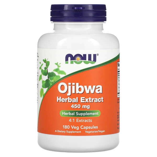 NOW Foods, Ojibwa Herbal Extract, 450 mg, 180 cápsulas vegetales