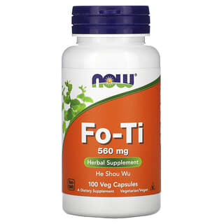 NOW Foods, Fo-Ti, He Shou Wu, 560 mg, 100 Cápsulas Vegetais