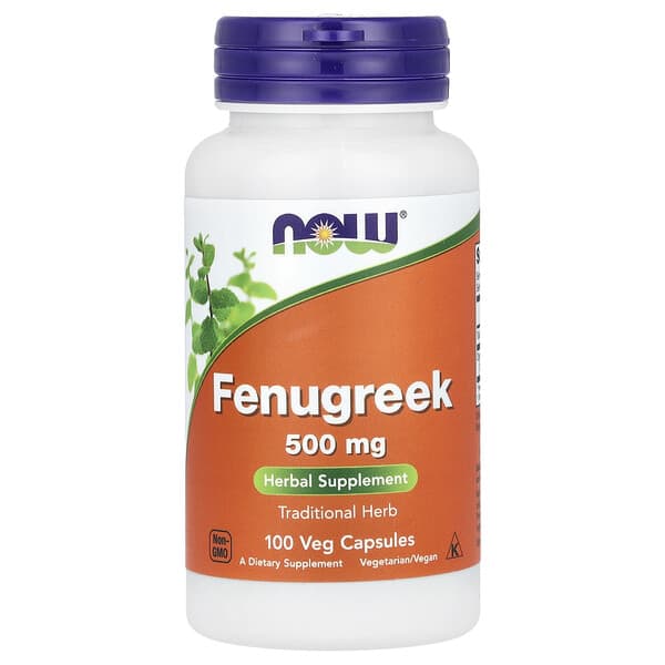 NOW Foods, Fenugreek , 500 mg, 100 Veg Capsules