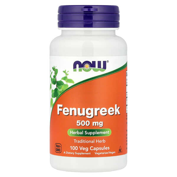 NOW Foods, Fenugreek , 500 mg, 100 Veg Capsules