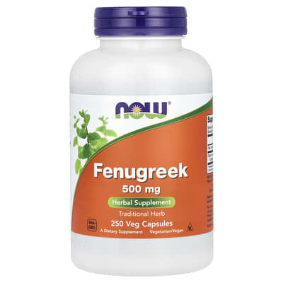 NOW Foods, Fenugreek, 500 mg, 250 Vegetarian Capsules