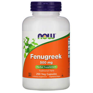 NOW Foods, Fenugrec, 500 mg, 250 capsules végétariennes