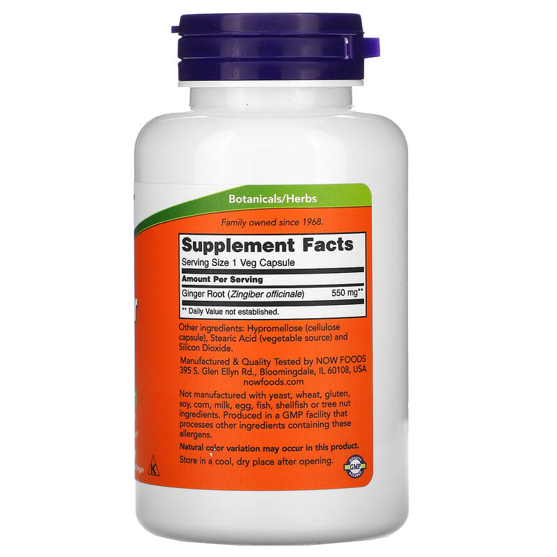 gingerale550出品 Ginger Root, 550 mg, 100 Veg Capsules
