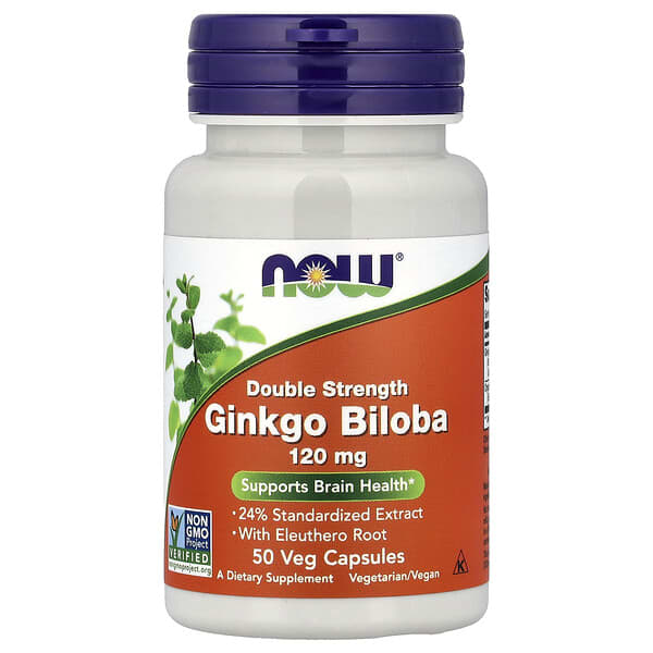 Ginkgo Biloba With Eleuthero Root, 50 Veg Capsules