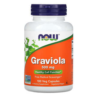 NOW Foods, Гравиола, 500 мг, 100 растительных капсул