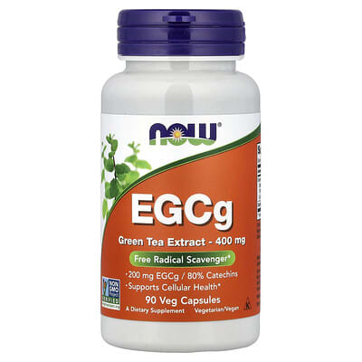 NOW Foods, EGCg Green Tea Extract, 400 mg, 90 Vegetarian Capsules