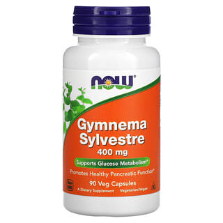 NOW Foods, Gymnema sylvestre, 400 mg, 90 cápsulas vegetales
