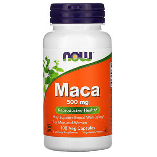 NOW Foods, Maca, 500 mg, 100 Cápsulas Vegetais