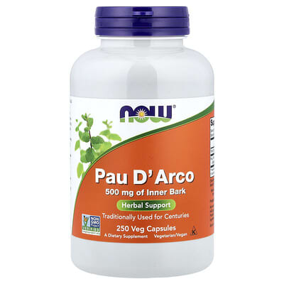 NOW Foods, Pau D'Arco, 500 mg, 250 Veg Capsules