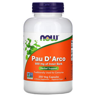 NOW Foods, Pau D' Arco, 500 mg, 250 Veg Capsules