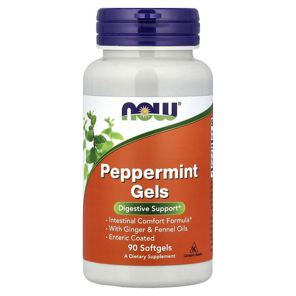 Peppermint Gels With Ginger & Fennel Oils, 90 Softgels