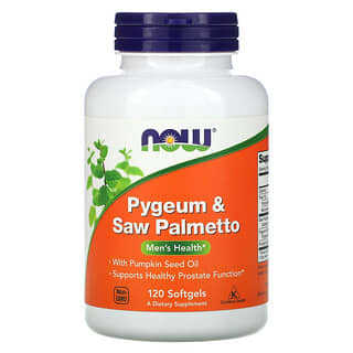 NOW Foods, Pygeum & Saw Palmetto, 120 Softgels