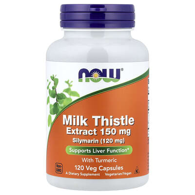 NOW Foods, Milk Thistle Extract with Turmeric, 120 Vegetarian Capsules