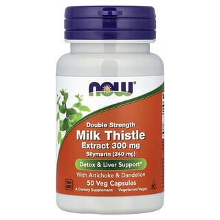 NOW Foods, Milk Thistle, 300 mg, 50 Veg Capsules