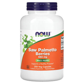 NOW Foods, Frutos de Saw Palmetto, 550 mg, 250 Cápsulas Vegetais