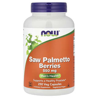 NOW Foods, Saw Palmetto Berries, 550 mg, 250 Veg Capsules