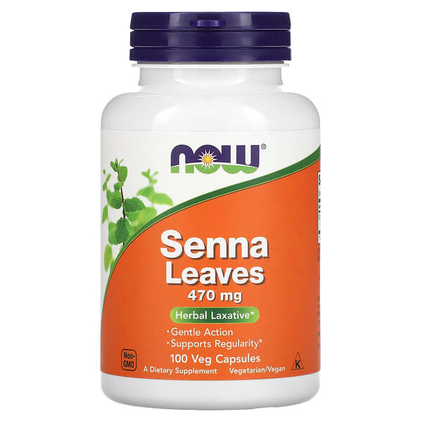 NOW Foods, Senna Leaves, 470 mg, 100 Veg Capsules