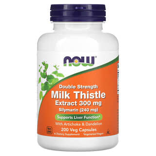 NOW Foods, Milk Thistle Extract, Double Strength , 300 mg, 200 Veg Capsules
