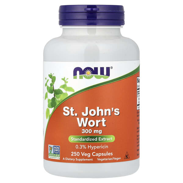 NOW Foods, 세인트존스워트, 300mg, 베지 캡슐 250정