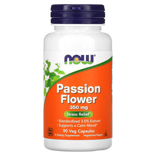 NOW Foods, Passion Flower, 350 mg, 90 Veg Capsules