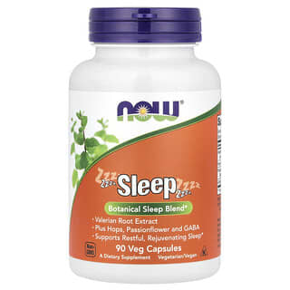 NOW Foods, Suplemento para favorecer el sueño, Mezcla de ingredientes botánicos, 90 cápsulas vegetales