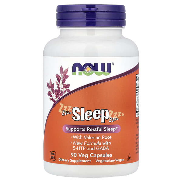 NOW Foods, Sleep, растительная смесь для сна, 90 растительных капсул