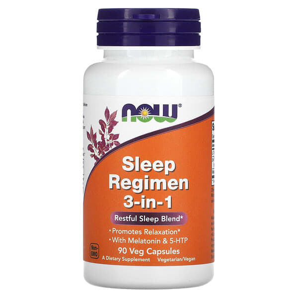 Now Foods, Sleep Regimen 3-In-One, 90 Veg Capsules