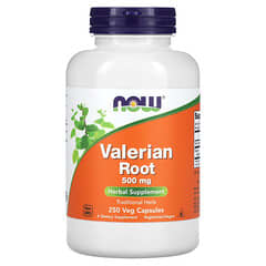 NOW Foods, Raíz de valeriana, 500 mg, 250 cápsulas vegetales