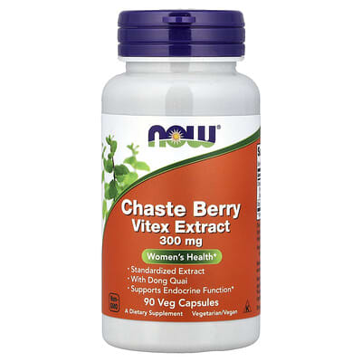 NOW Foods, Chasteberry Extract, 300 mg, 90 Vegetarian Capsules
