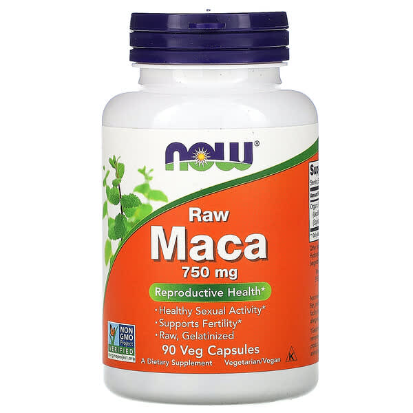 NOW Foods, Maca, Cruda, 750 mg, 90 cápsulas vegetales