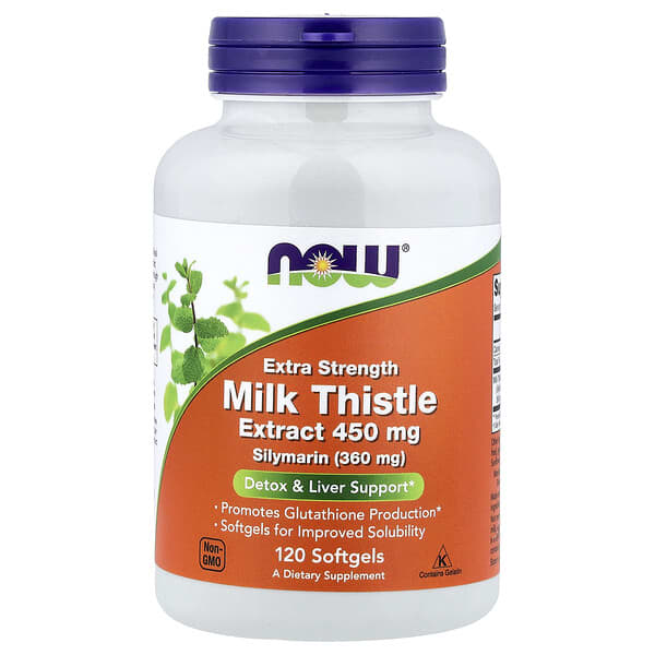 NOW Foods, Milk Thistle Extract, 450 mg, 120 Softgels