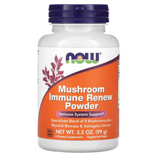 NOW Foods, Mushroom Immune Renew Powder，3.5 盎司（99 克）