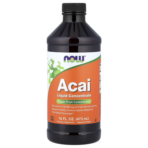 NOW Foods Acai Liquid Concentrate, 16 fl oz (473 ml)