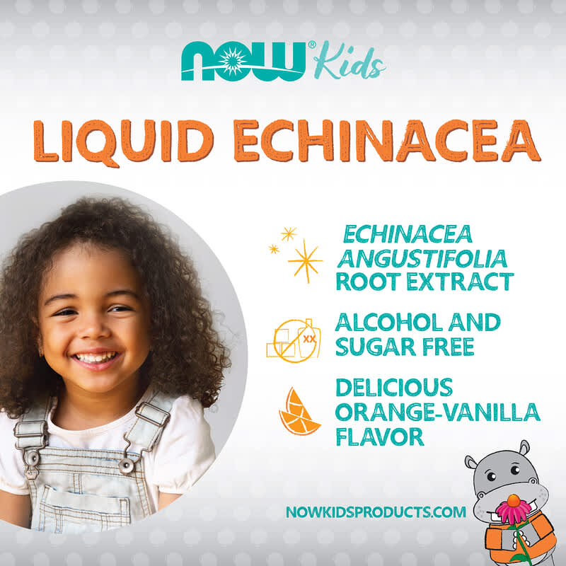 NOW Foods, Kids, Liquid Echinacea, Orange, 2 fl oz (59 ml)