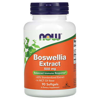 NOW Foods, Extrato de Boswellia, 500 mg, 90 Softgels