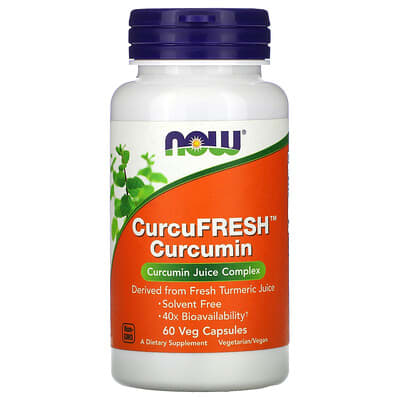 NOW Foods, CurcuFresh, Curcumin, 500 mg, 60 Vegetarian Capsules