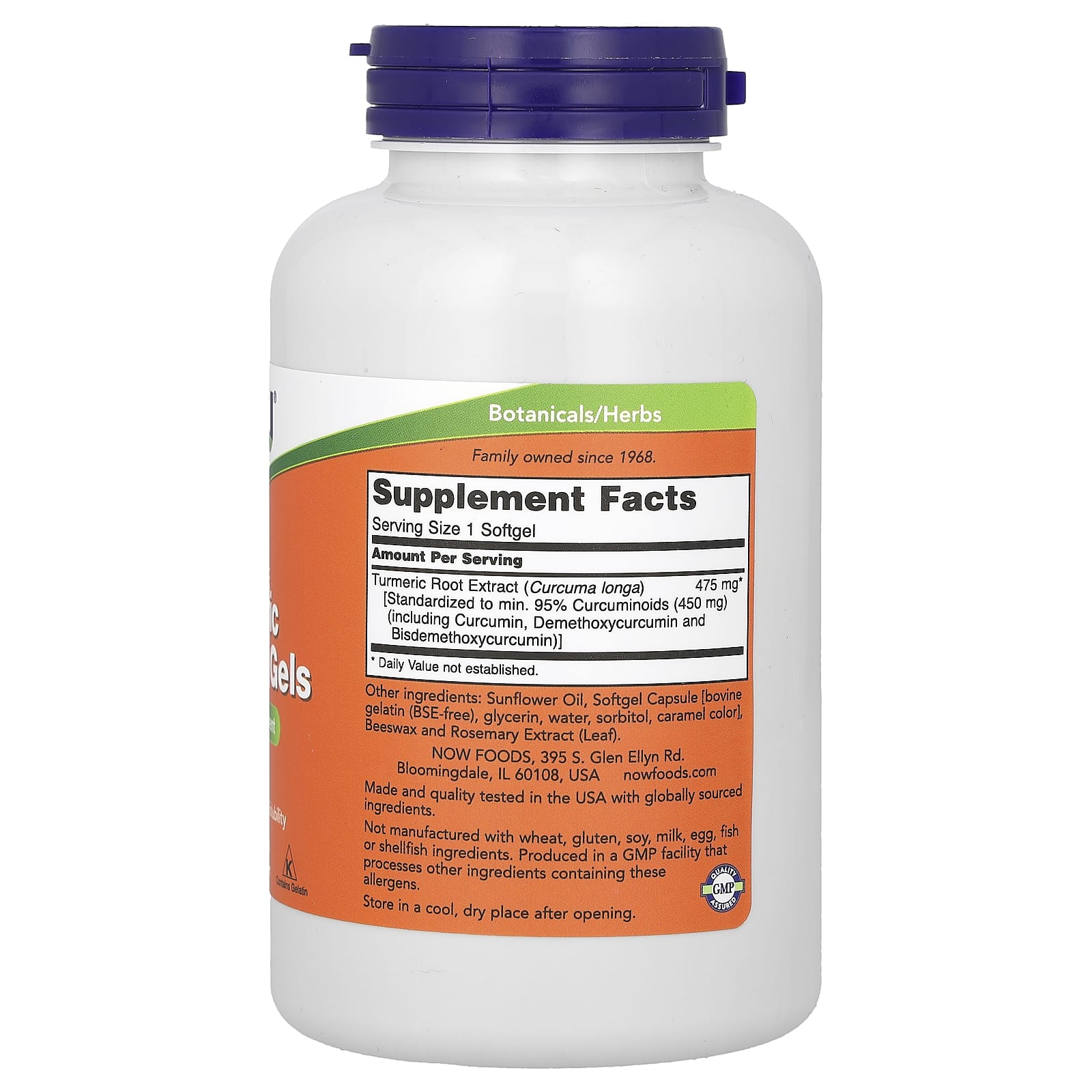 NOW Foods, Turmeric Curcumin Gels, 120 Softgels